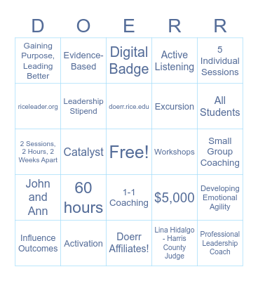 Doerr Bingo Card