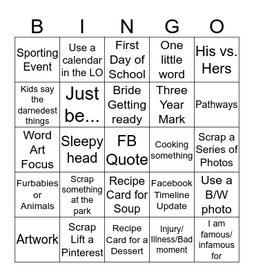 Scrap-Bingo Card