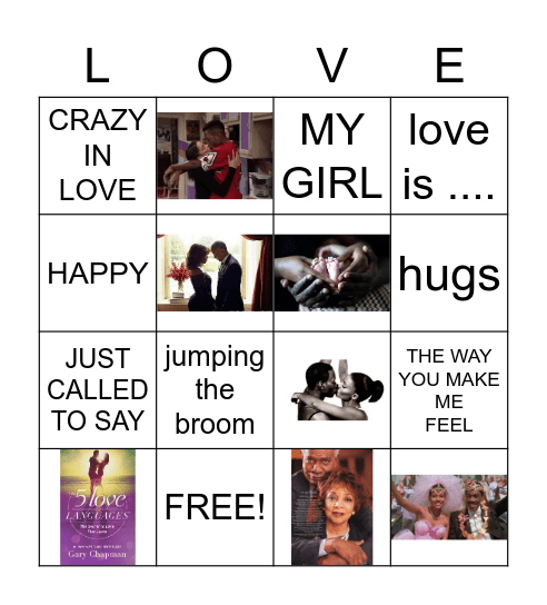 BLACK  LOVE Bingo Card