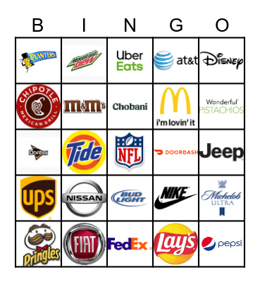 Super Bowl 2021 Bingo Card