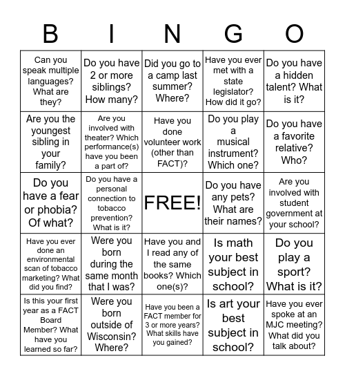 Boardie Bingo Card