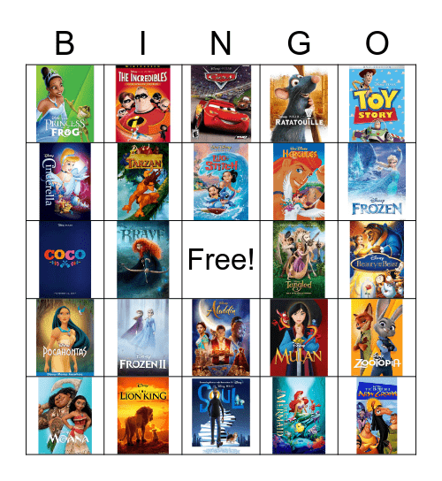 THES Disney Bingo Card