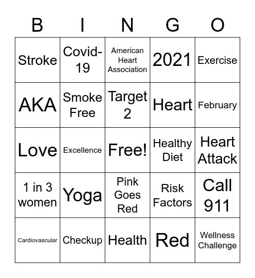 T2 Pink Goes Red Bingo Card