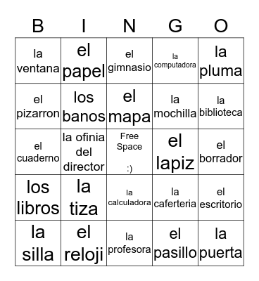 Bingo With Spanish Bingo Card