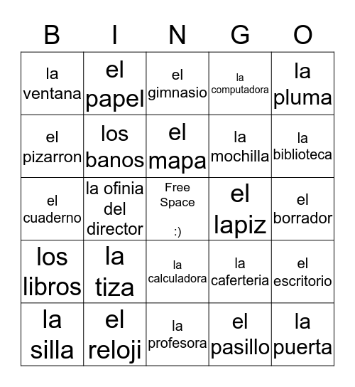 Bingo With Spanish Bingo Card