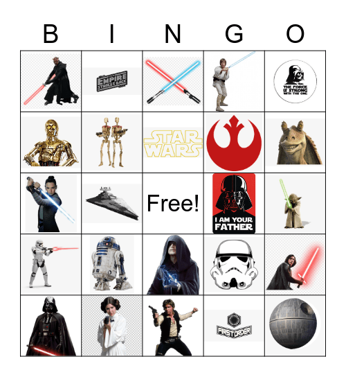 Star Wars Bingo Card