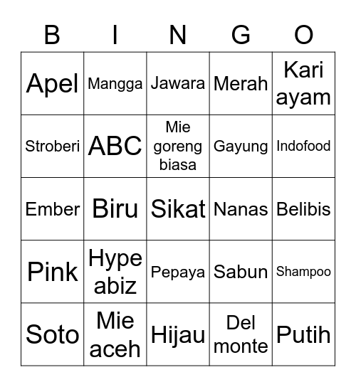 Bingonya Zen Bingo Card