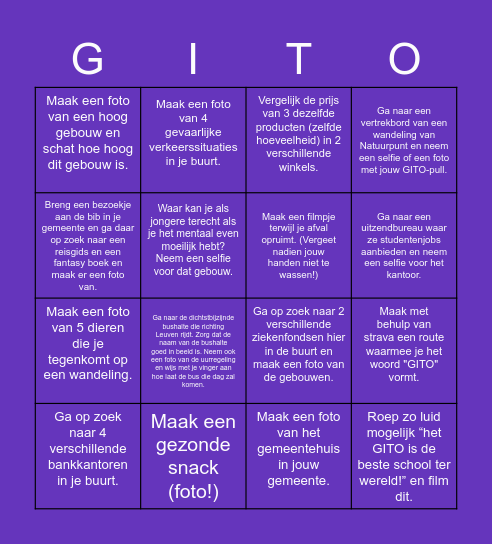 GITO-Bingo! Bingo Card