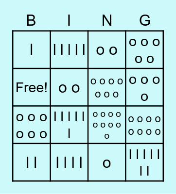 Place Value tens and ones Bingo Card