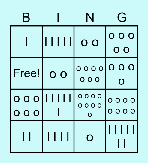 Place Value tens and ones Bingo Card