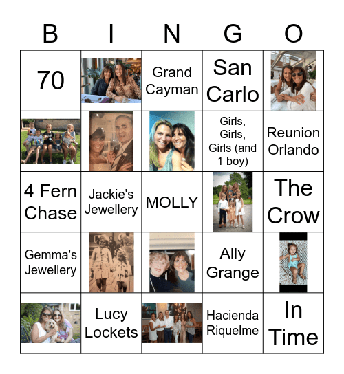 Ally's Bingo Card