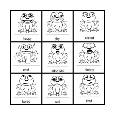 Feelings Bingo Card