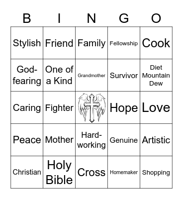 Leslie Ann Bingo Card