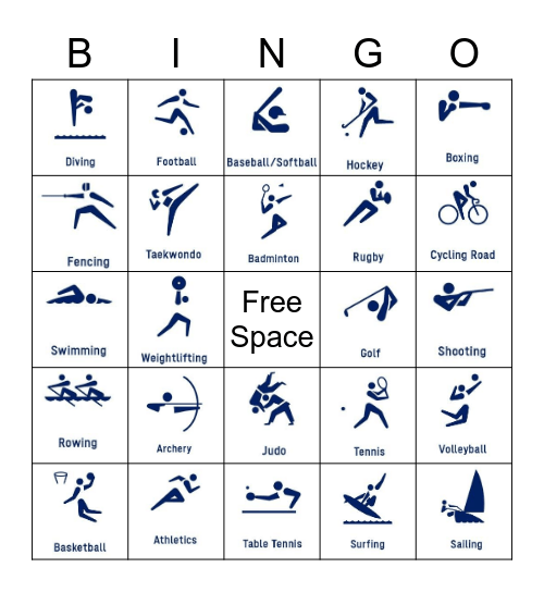 The Summer Olympics Bingo Card