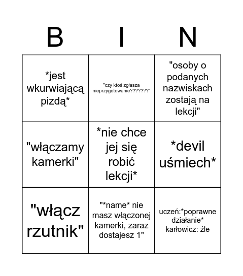 karłowicz bingo Card