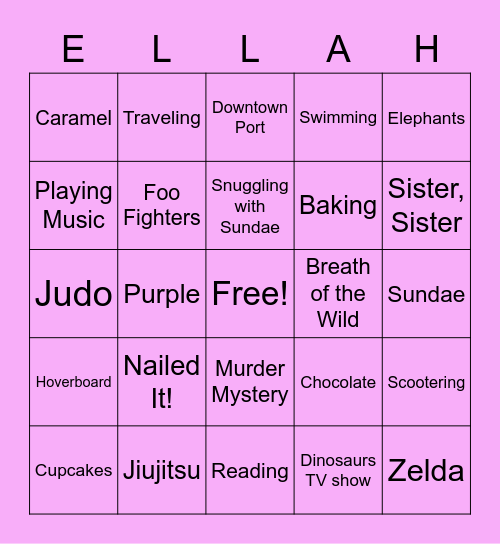 Birthday Bingo Card