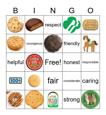 Girl Scout Cookie Bingo! Bingo Card