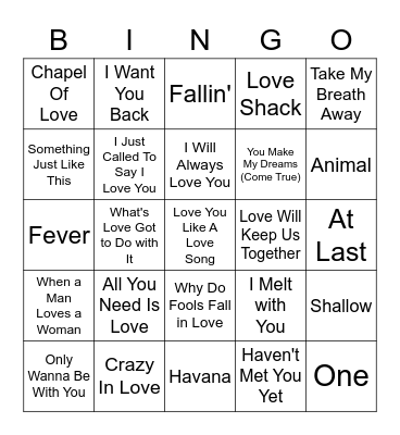 Valentine's Day Mixer Bingo Card