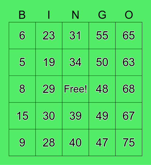 USO ST. PATTY'S DAY BINGO!! Bingo Card