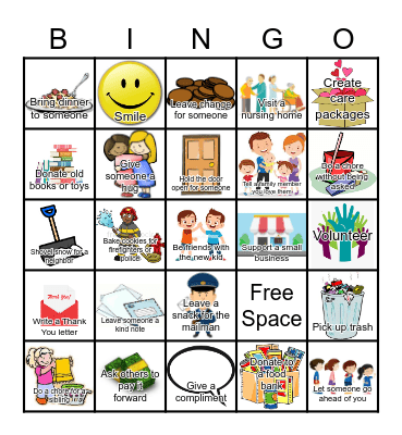 Compassion Bingo Card