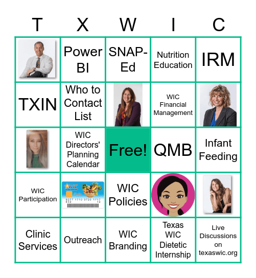 New WIC Director Orientation Bingo Card