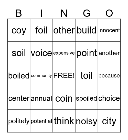 3rd Grade January 17th, 2015 Bingo Card