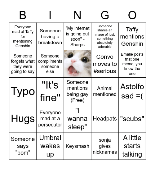 Umbral Server #general Bingo Card