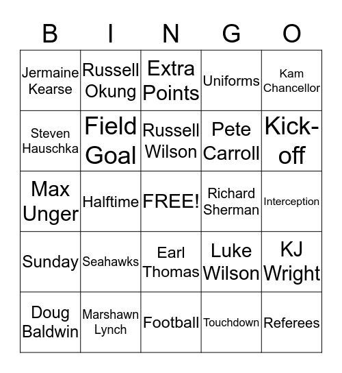 Championship Bingo Card