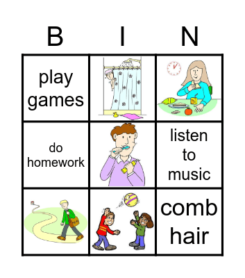 DAILY ROUTINE Bingo Card