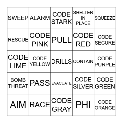SAFETY BINGO Card