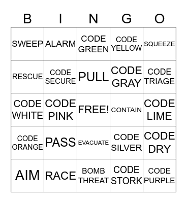 SAFETY BINGO Card