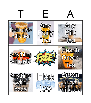 Boba Bingo Break Bingo Card