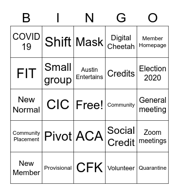 JLA Provisional BINGO Card