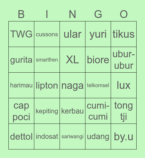 ssseul Bingo Card