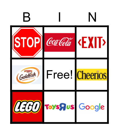 Environmental Print Bingo! Bingo Card