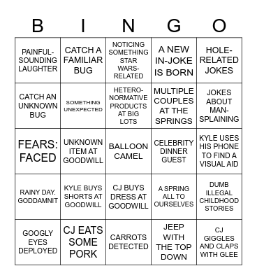 CJ Valentines Bingo Card