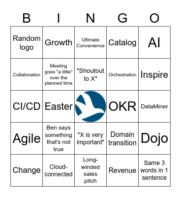 Quarterly Update Bingo Card