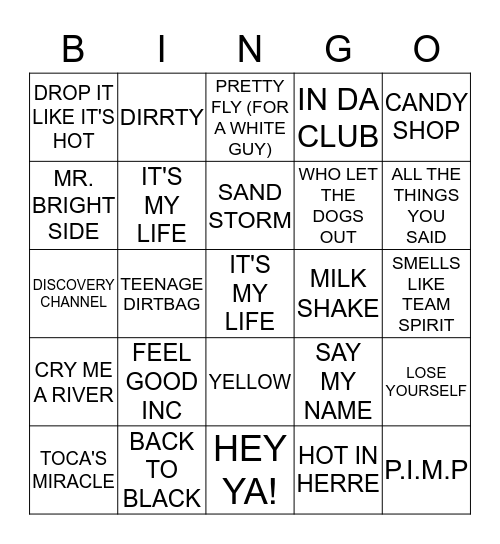 CLASSIC TRACKS Bingo Card