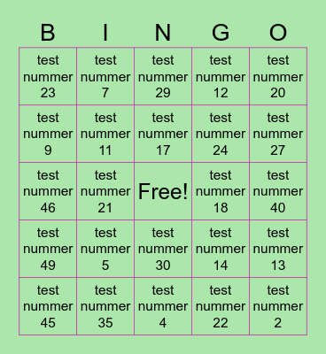 VP swingende muziek bingo Card