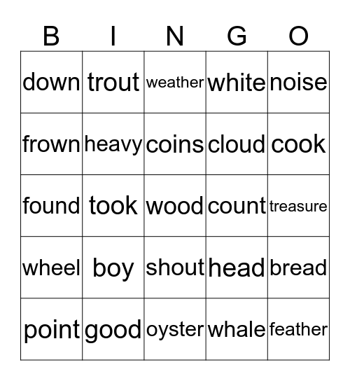 Pirate Jack Bingo Card