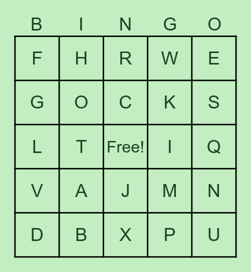 Periodic Trends Check! Bingo Card