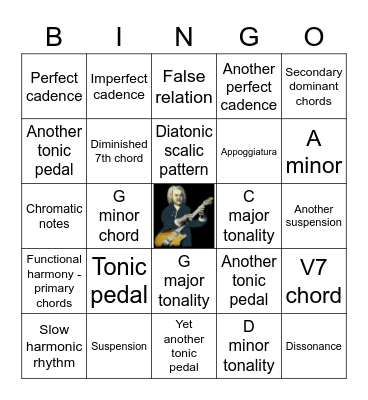 Movement 2 Harmony and Tonality Bingo Card