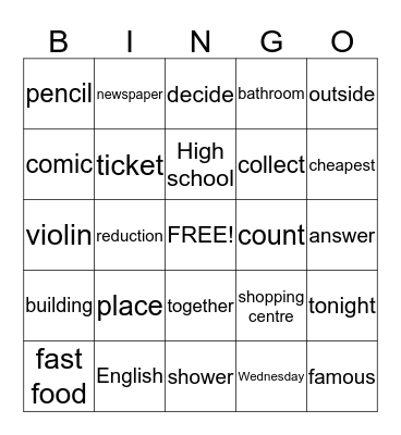 Bingo Card