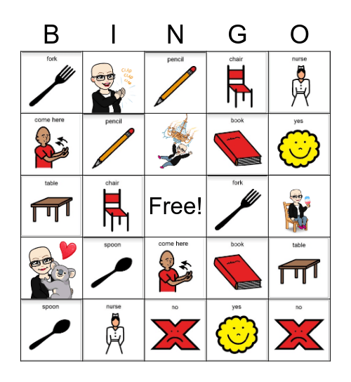 Core Vocabulary List 4 Bingo Card