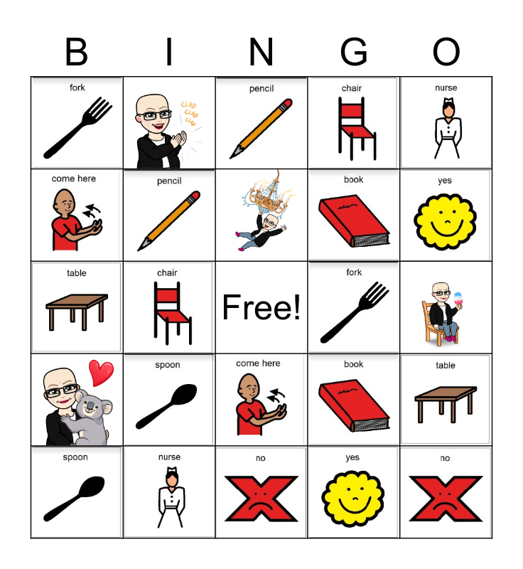Core Vocabulary List 4 Bingo Card