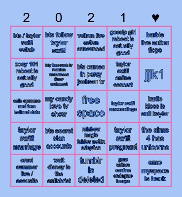 listen almost all of these are inside jokes Bingo Card