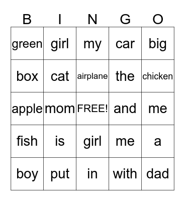 Shayla's Bingo Board Bingo Card
