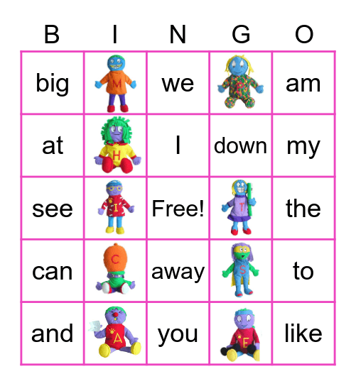 I Love Kindergarten Bingo Card