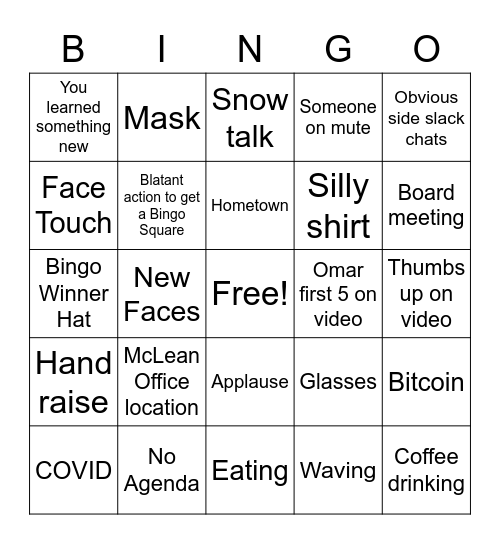 Verato Town Hall 2/3 Bingo Card