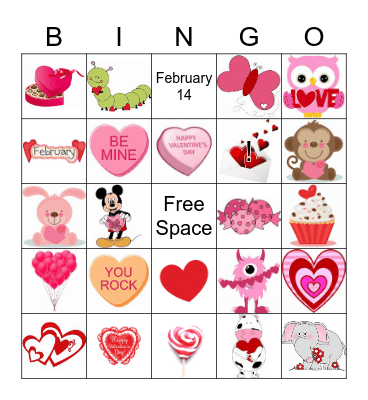 Valentine's Day Bingo Card